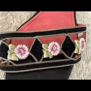 Judit Leiber flower sandals